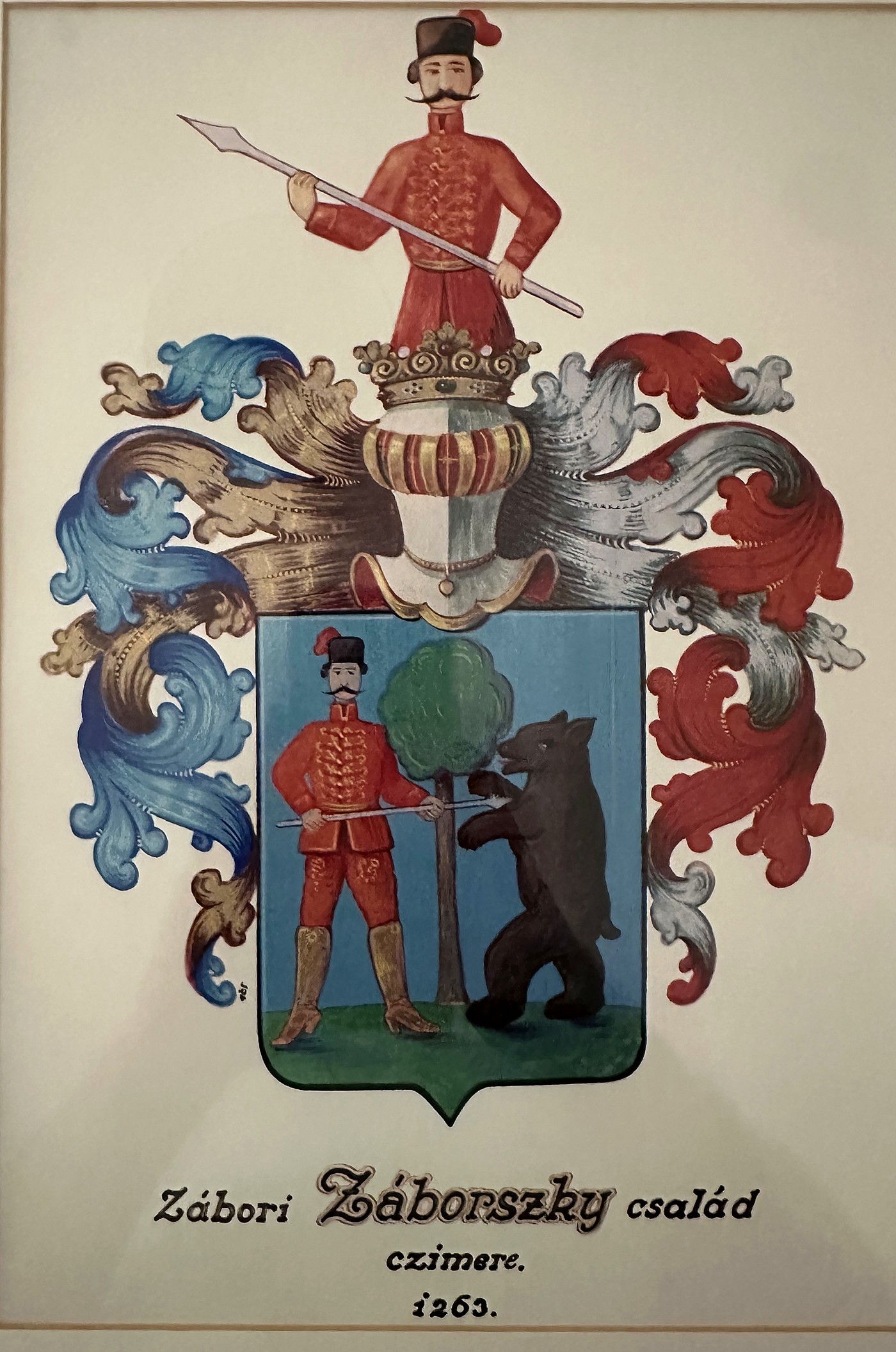 The coat of arms of the Záborszky family, 1263